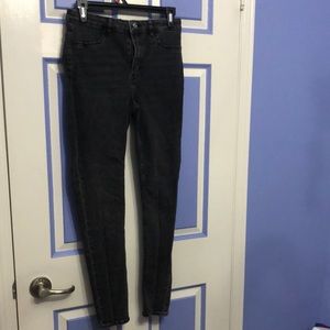 H&M Grey/Black Super Skinny High Rise Jeans